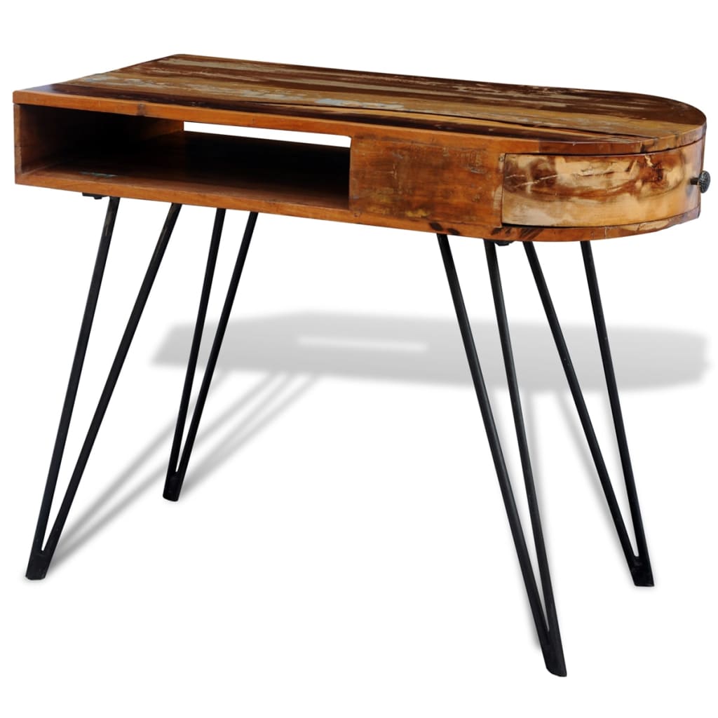 Bureau avec pieds en fer Bois de récupération solide - XIOS