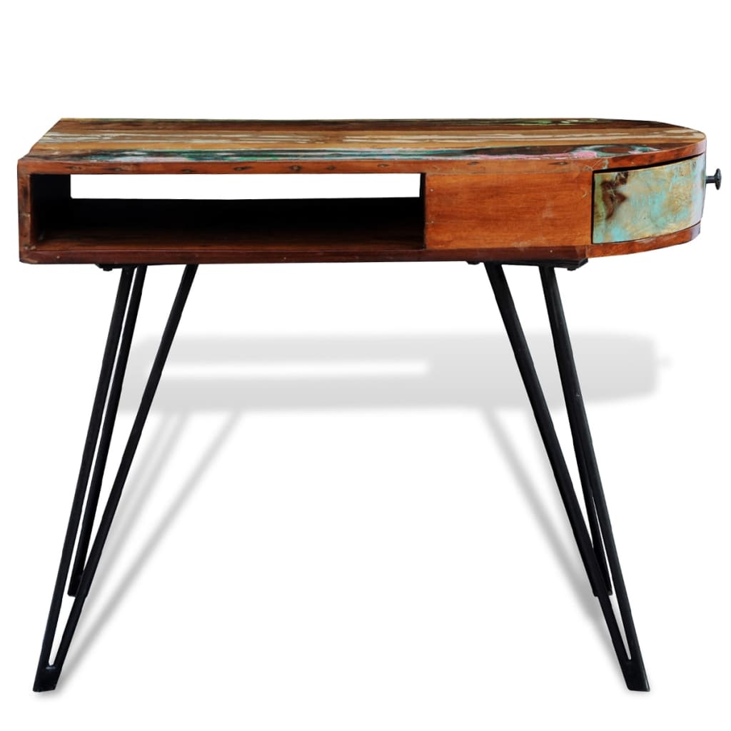 Bureau avec pieds en fer Bois de récupération solide - XIOS