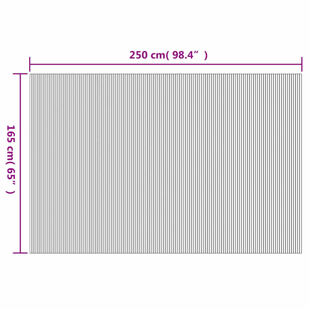 Cloison de séparation Bambou naturel 250x165 cm - XIOS