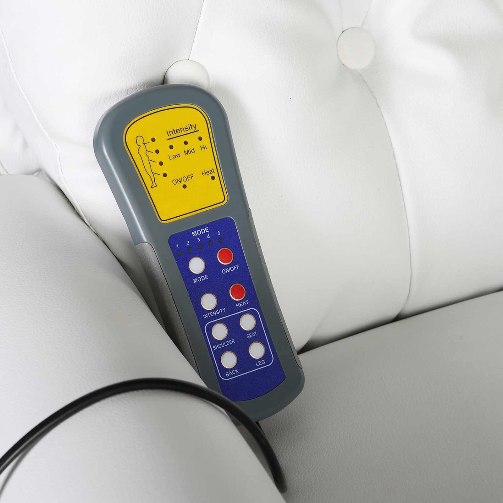 Chaise de massage électrique Blanc crème 78 x 148 x 71 cm - XIOS