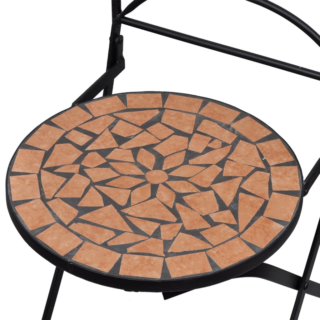Ensemble de bistro 3 pcs Carreaux céramiques Terre cuite