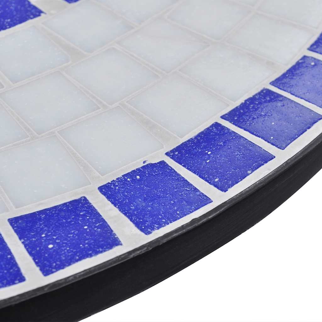 Ensemble de bistro 3 pcs Carreaux céramiques Bleu et blanc