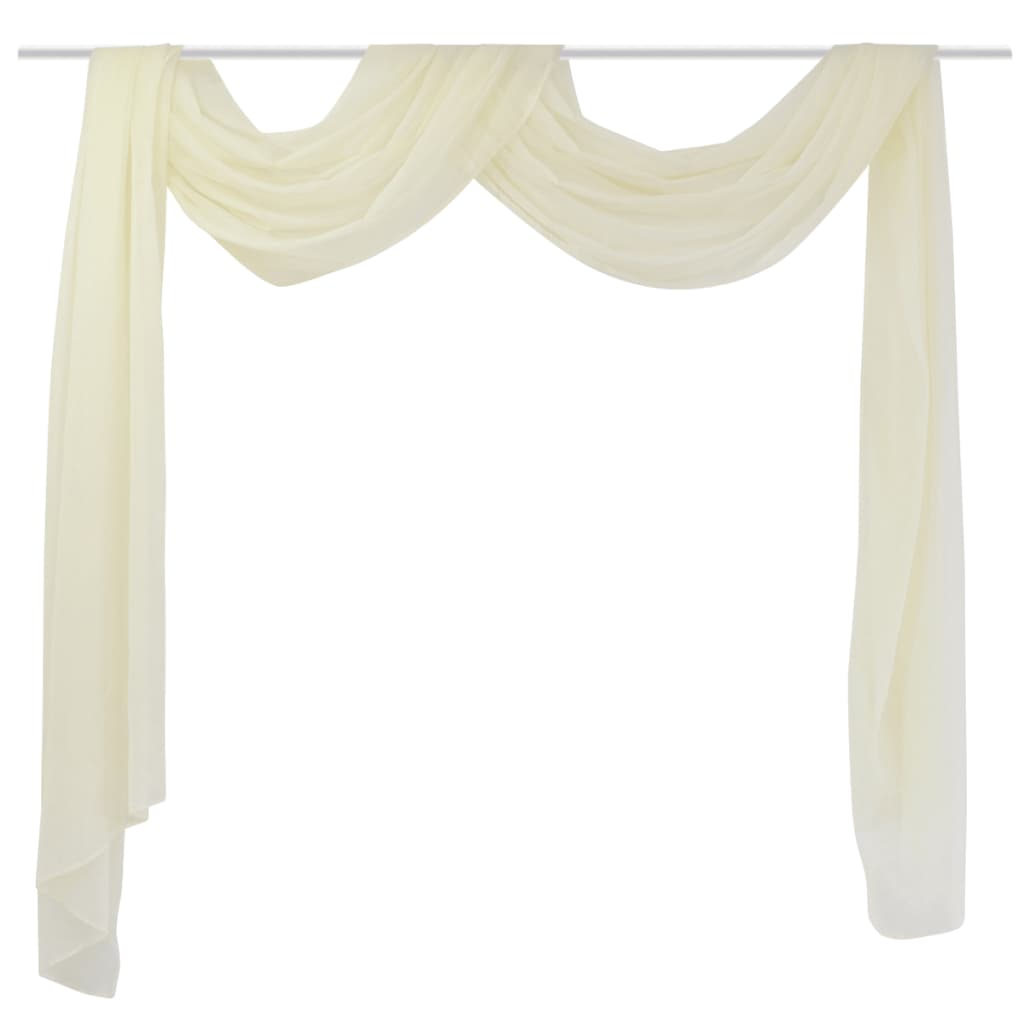 Voilage drapé crème 140 x 600 cm Rideaux vidaXL
