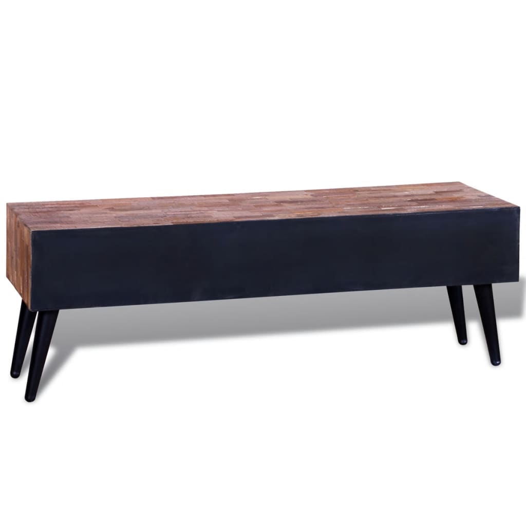 Table console TV avec 4 tiroirs Bois de teck recyclé - XIOS