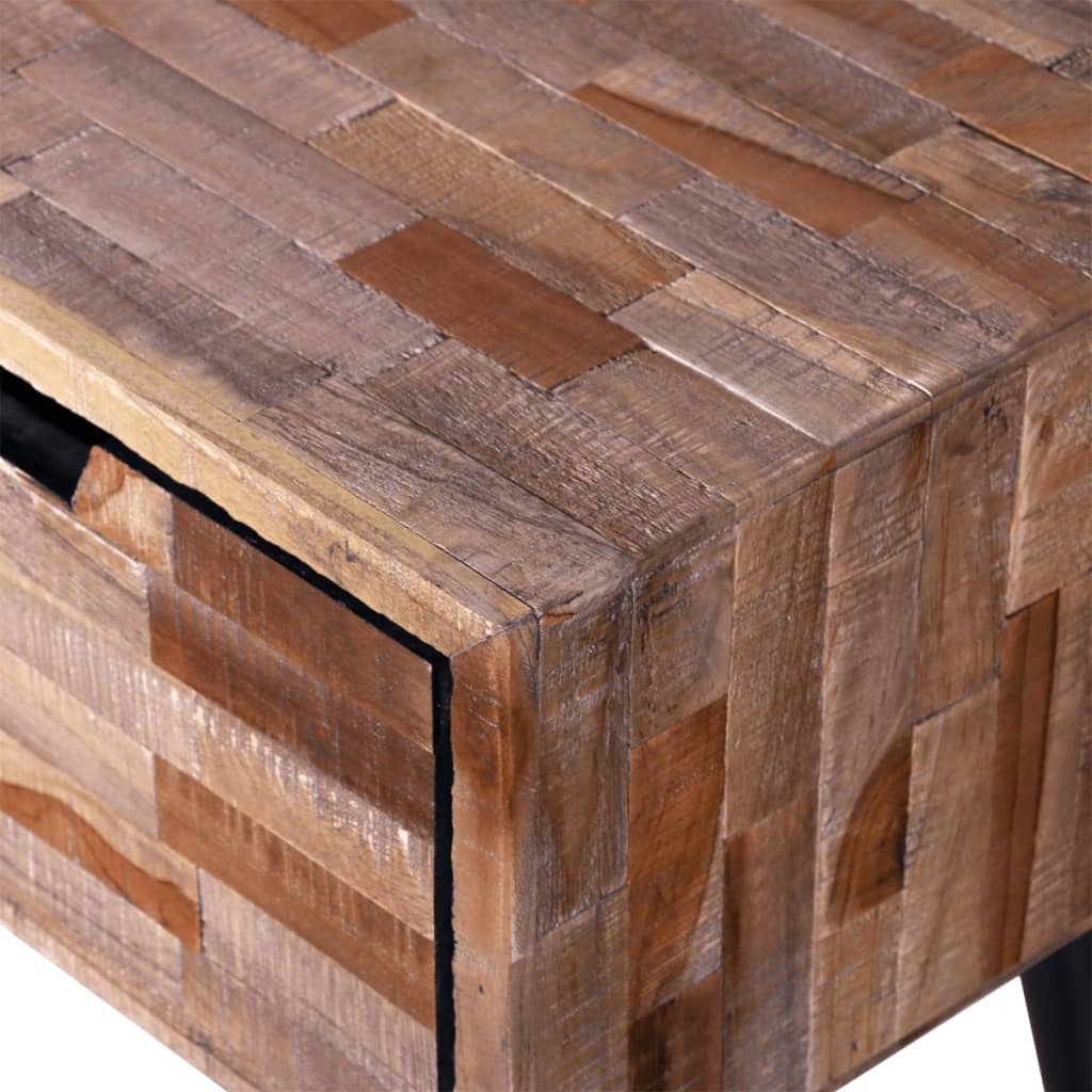 Table console TV avec 4 tiroirs Bois de teck recyclé - XIOS