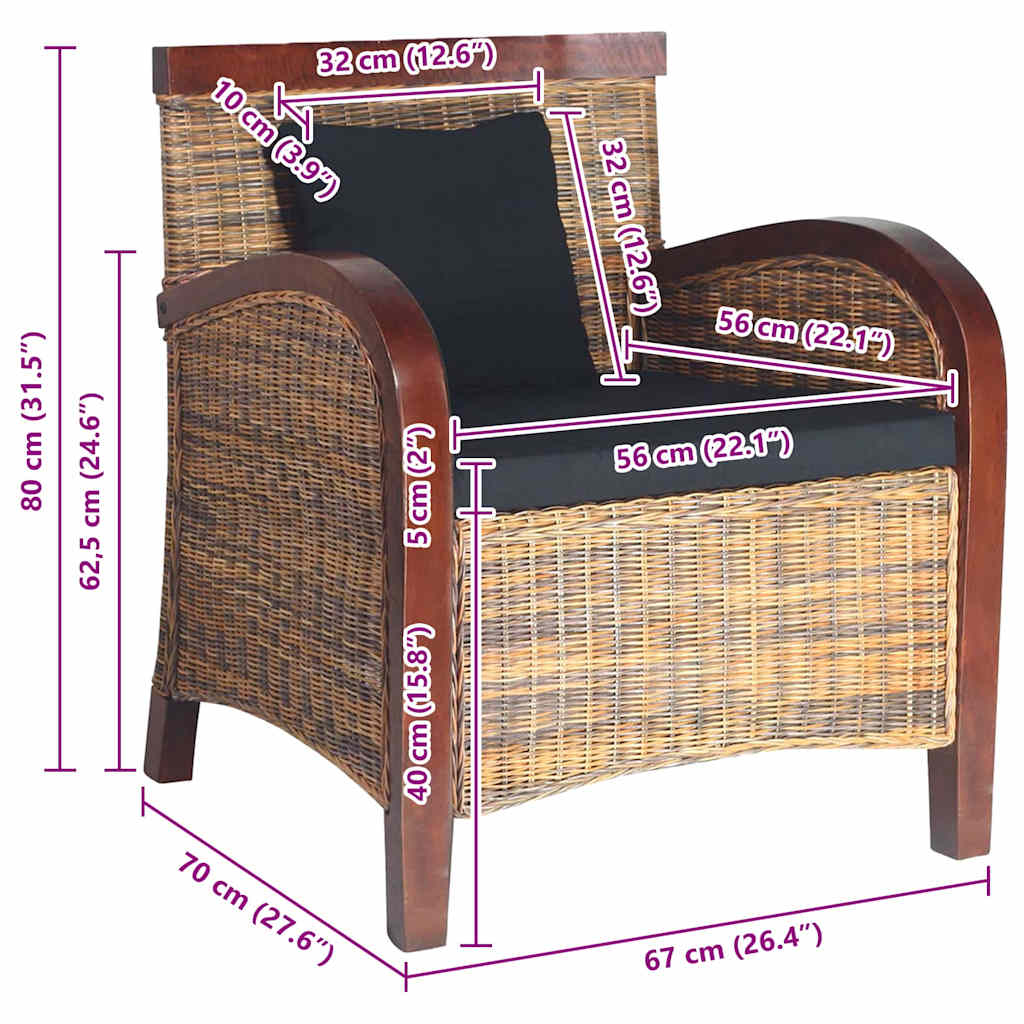 Fauteuil Rotin tissé à la main - XIOS