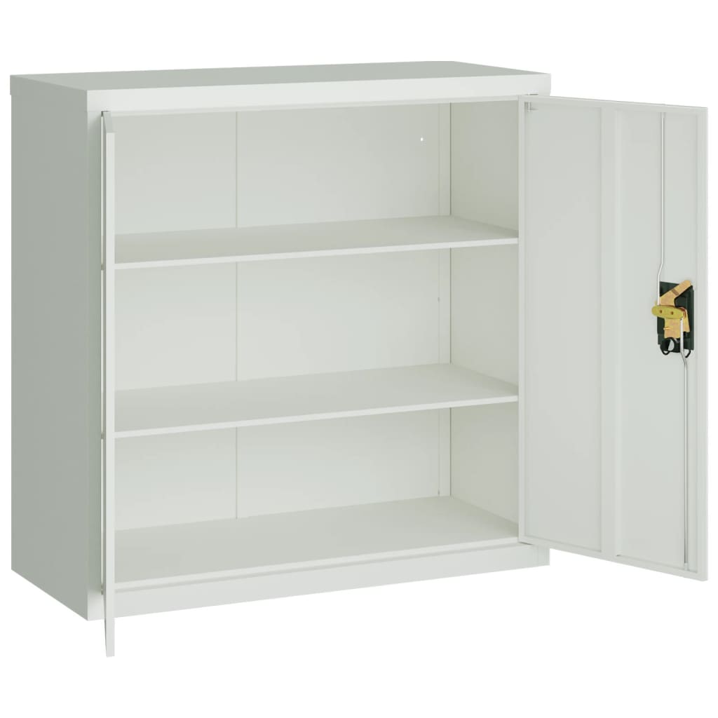 Armoire de bureau avec 2 portes Gris 90 cm Acier - XIOS