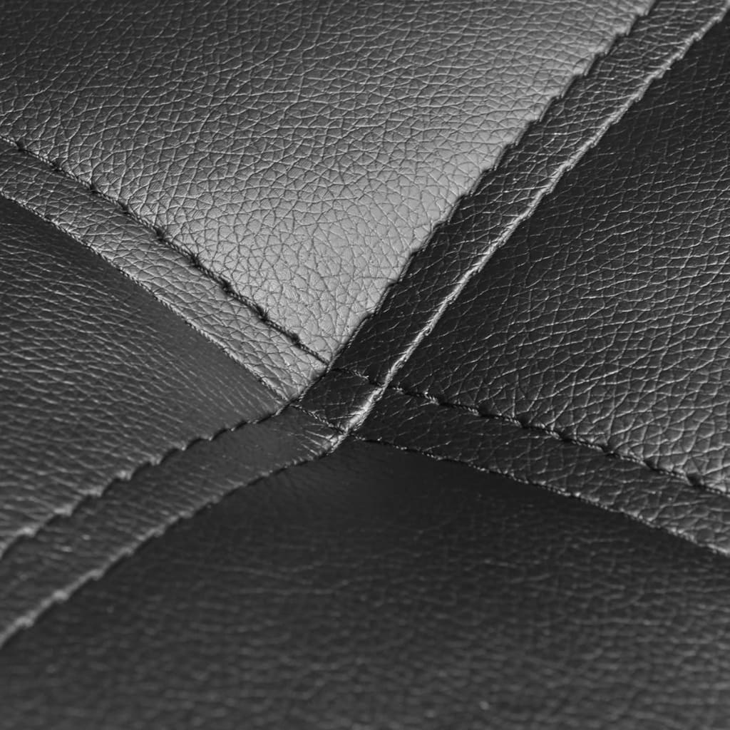 Chaise longue avec oreiller Noir Similicuir - XIOS