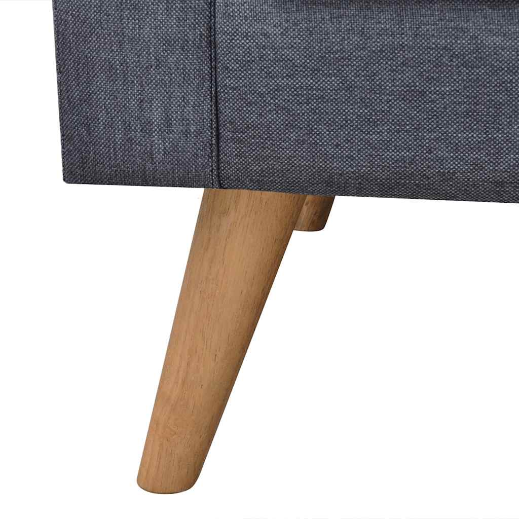 Canapé à 3 places Tissu Gris foncé - XIOS