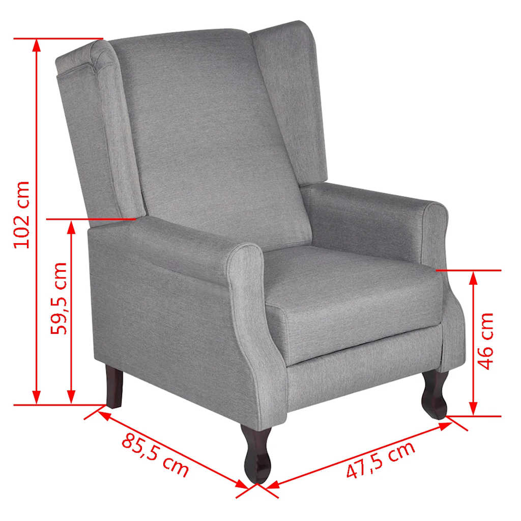Fauteuil gris tissu - XIOS