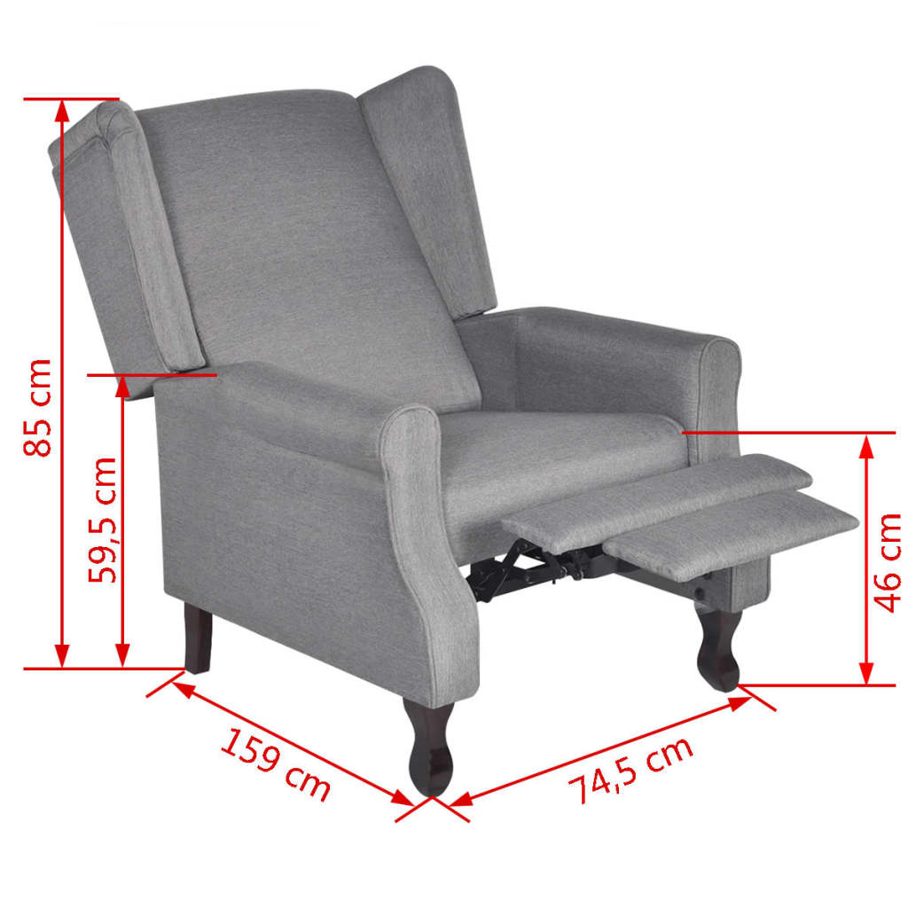 Fauteuil gris tissu - XIOS