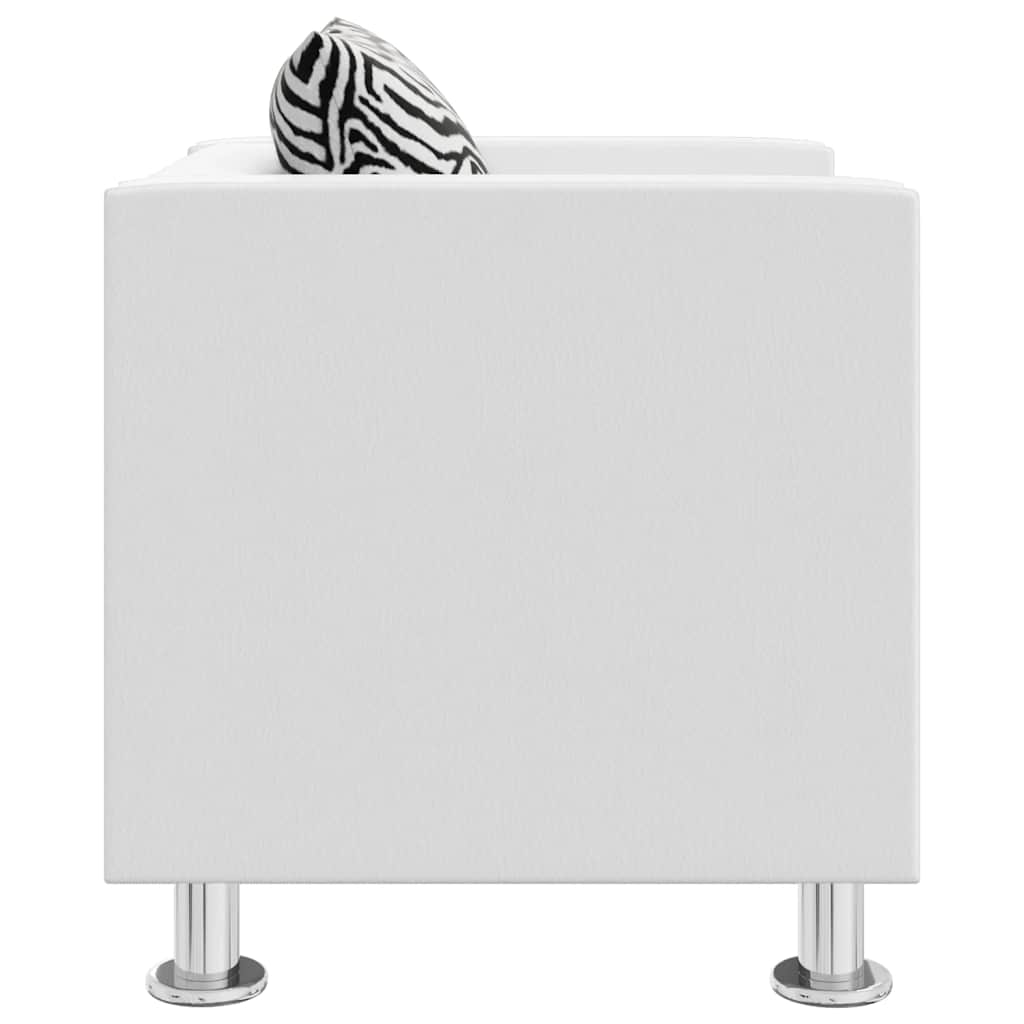 Fauteuil blanc similicuir - XIOS