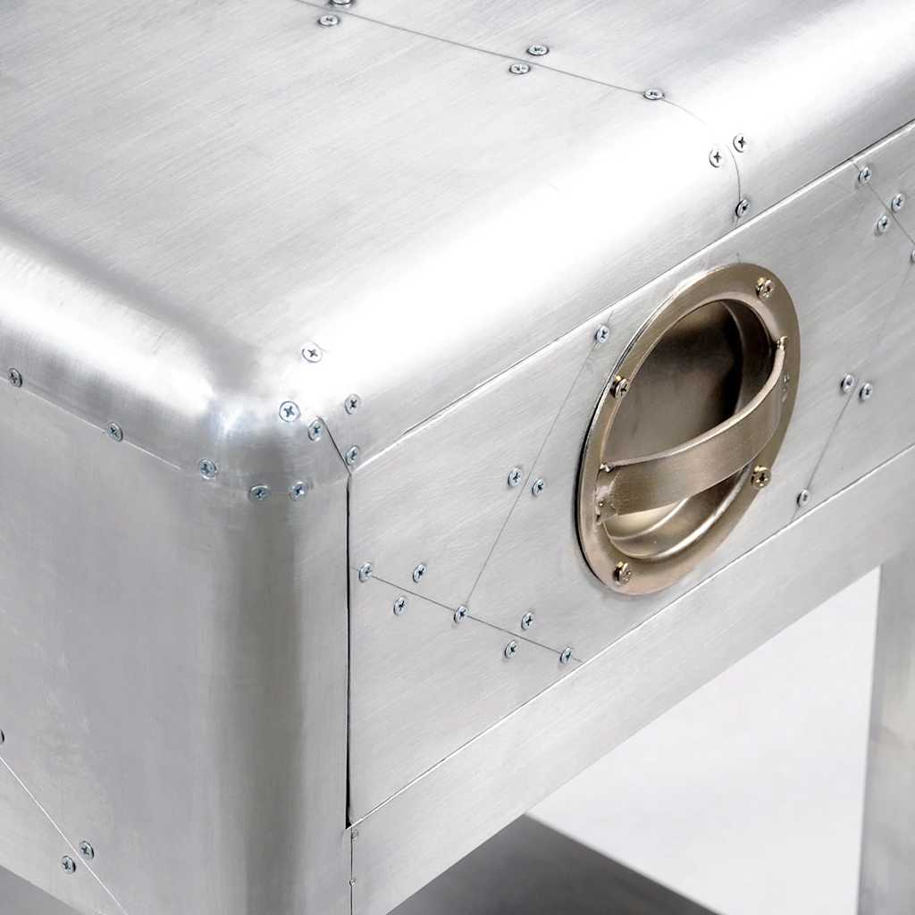 Table de coin avec 1 tiroir vintage Style d'aviation - XIOS