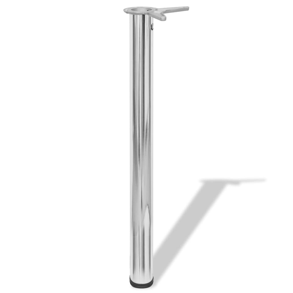 4 pieds de table réglables en hauteur 710 mm Chromé Pieds de table vidaXL