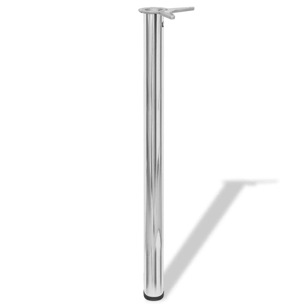 4 pieds de table réglables en hauteur 870 mm Chromé Pieds de table vidaXL