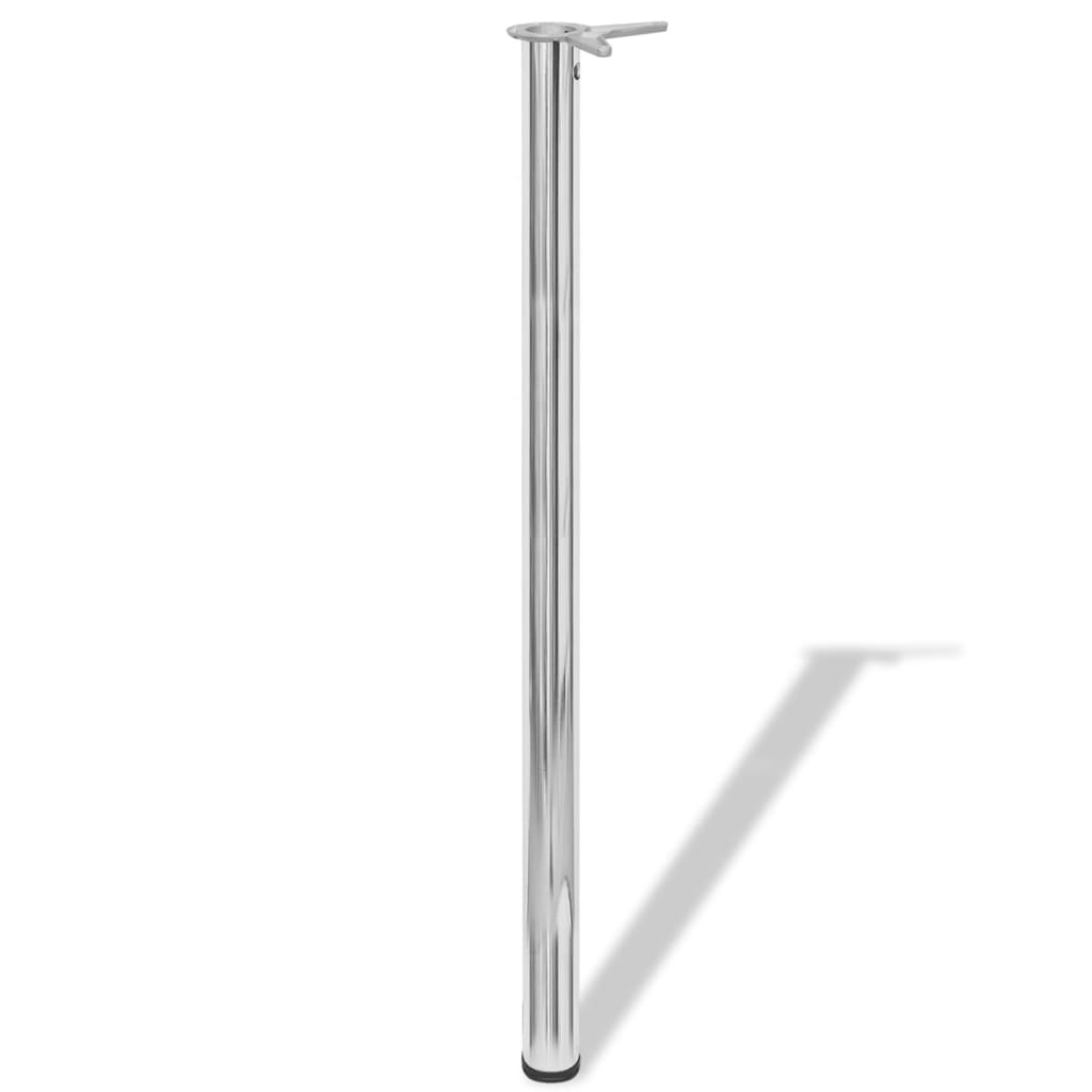 4 pieds de table réglables en hauteur 1100 mm Chromé Pieds de table vidaXL