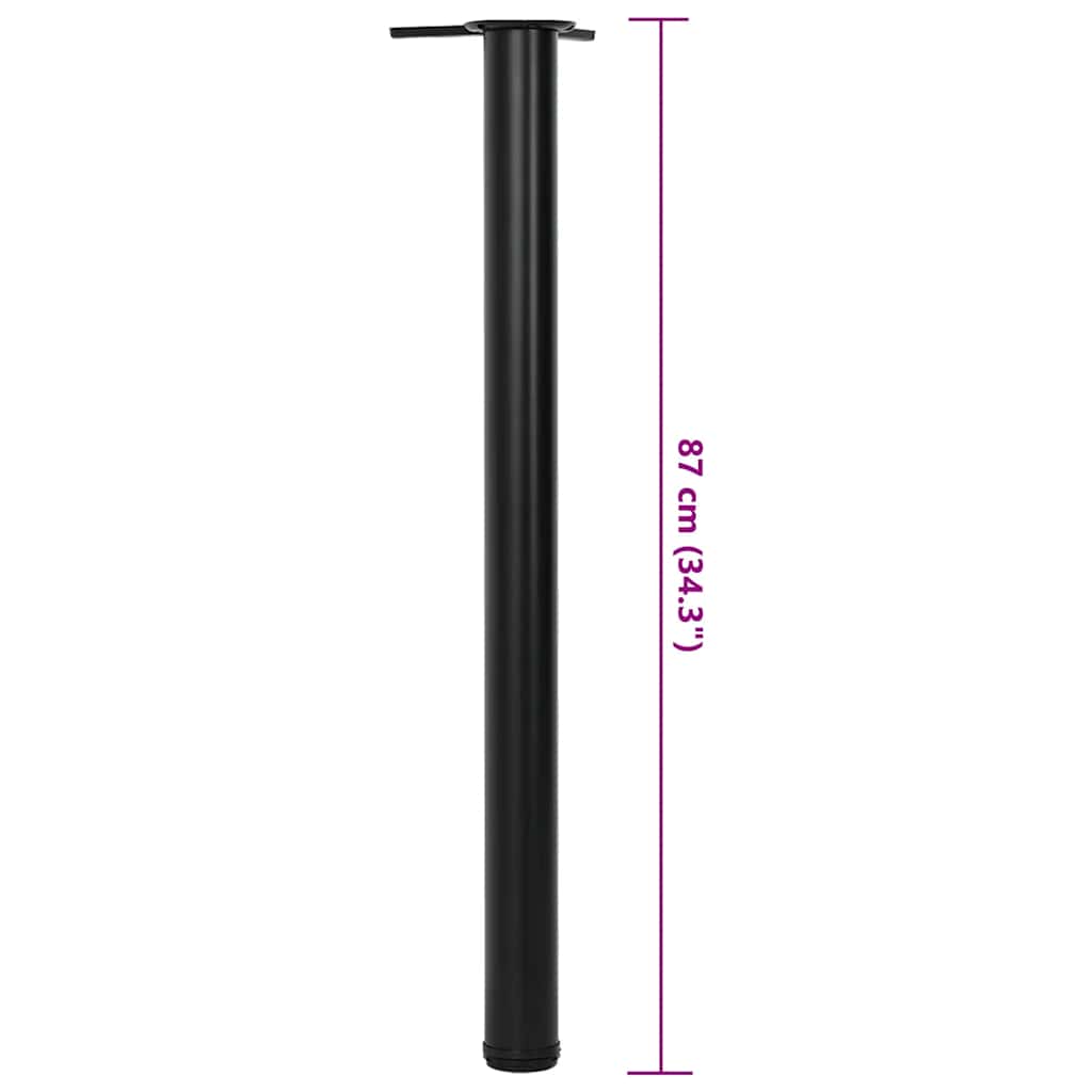 4 pieds de table réglables en hauteur 870 mm Noir - XIOS