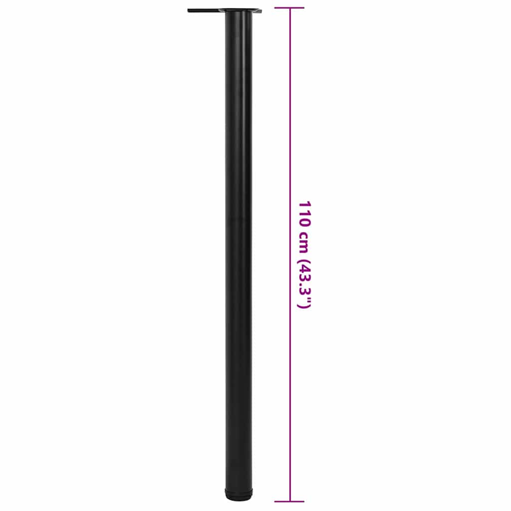 4 pieds de table réglables en hauteur Noir 1100 mm - XIOS