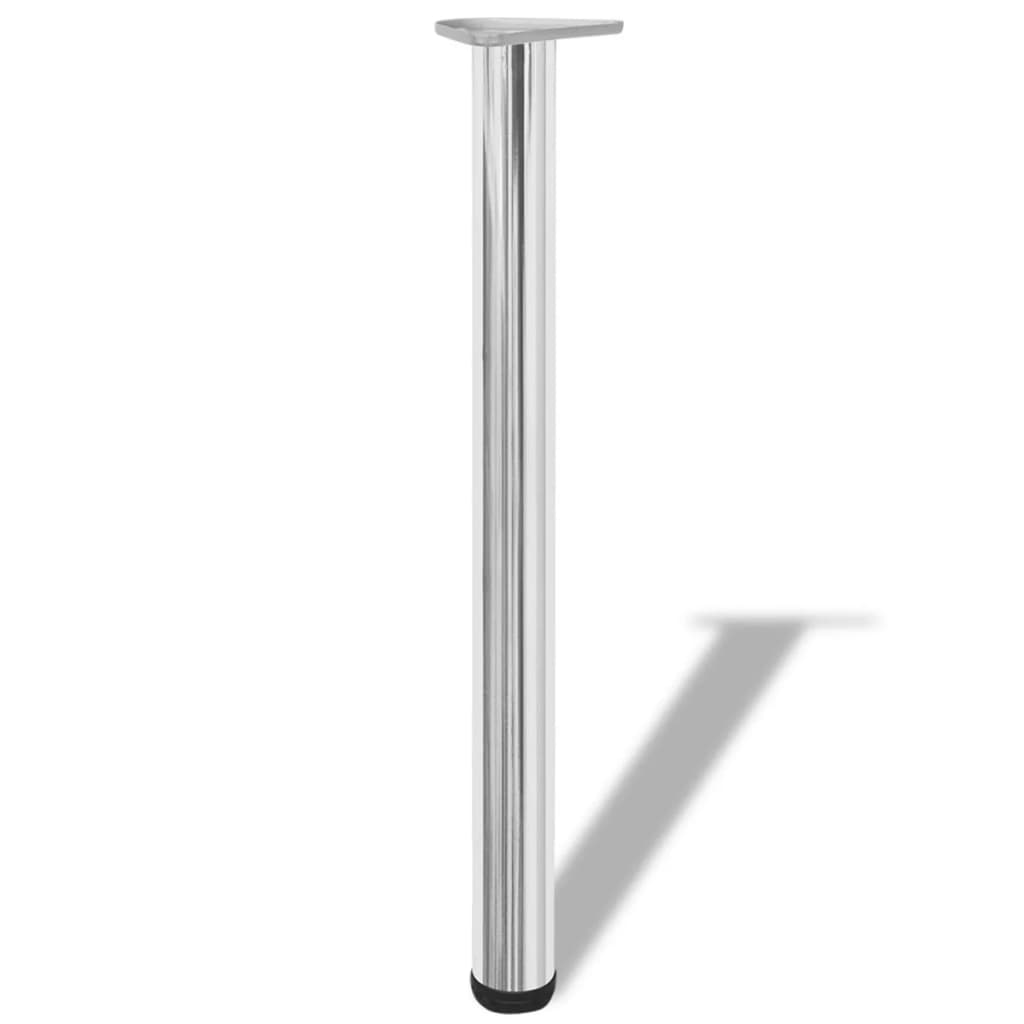 4 pieds de table réglables en hauteur 710 mm Chromé Pieds de table vidaXL