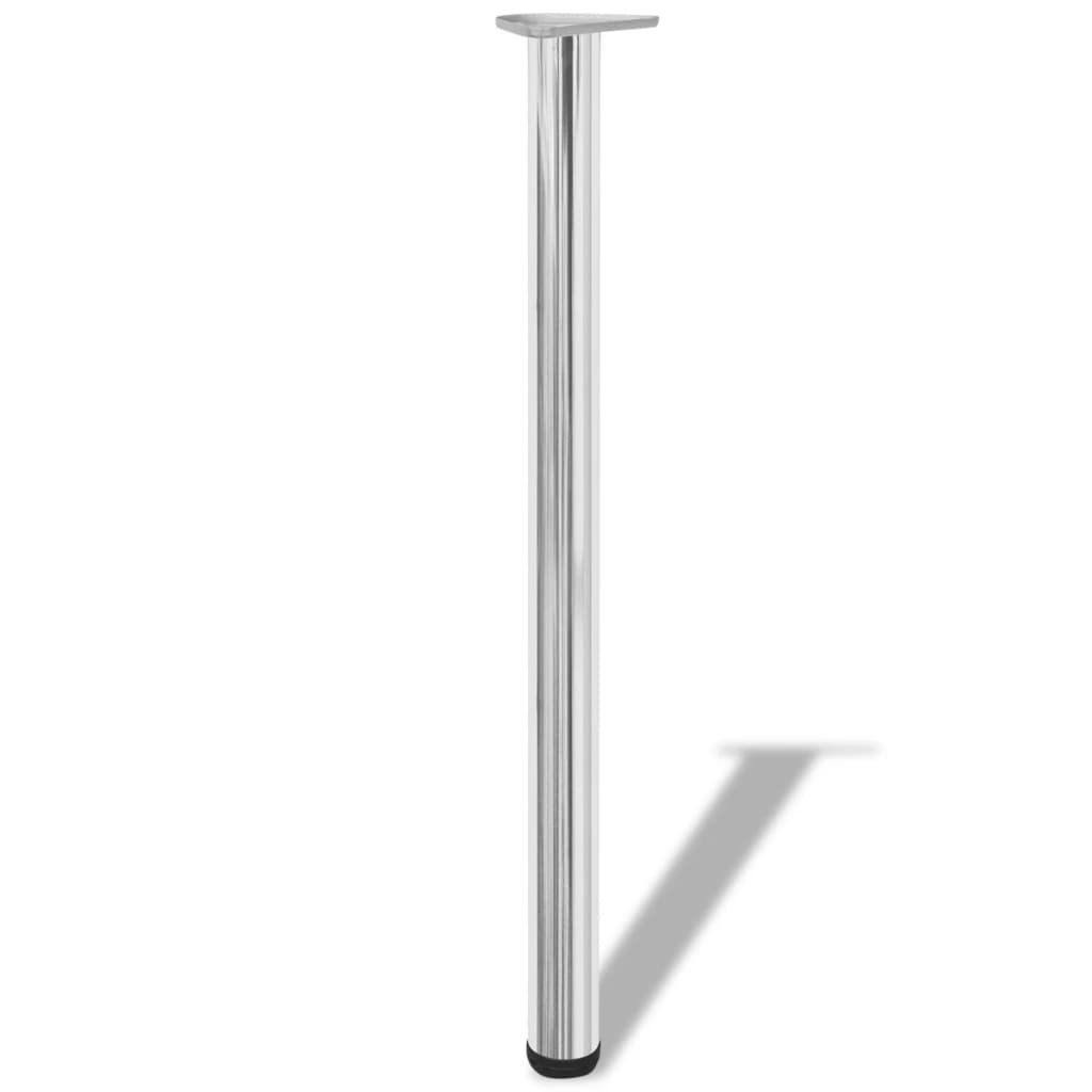 4 pieds de table réglables en hauteur 870 mm Chromé Pieds de table vidaXL