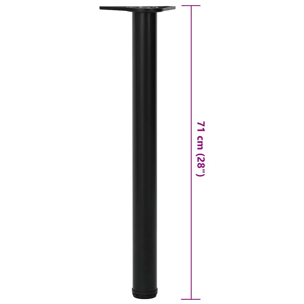 4 pieds de table réglables en hauteur 710 mm Noir - XIOS