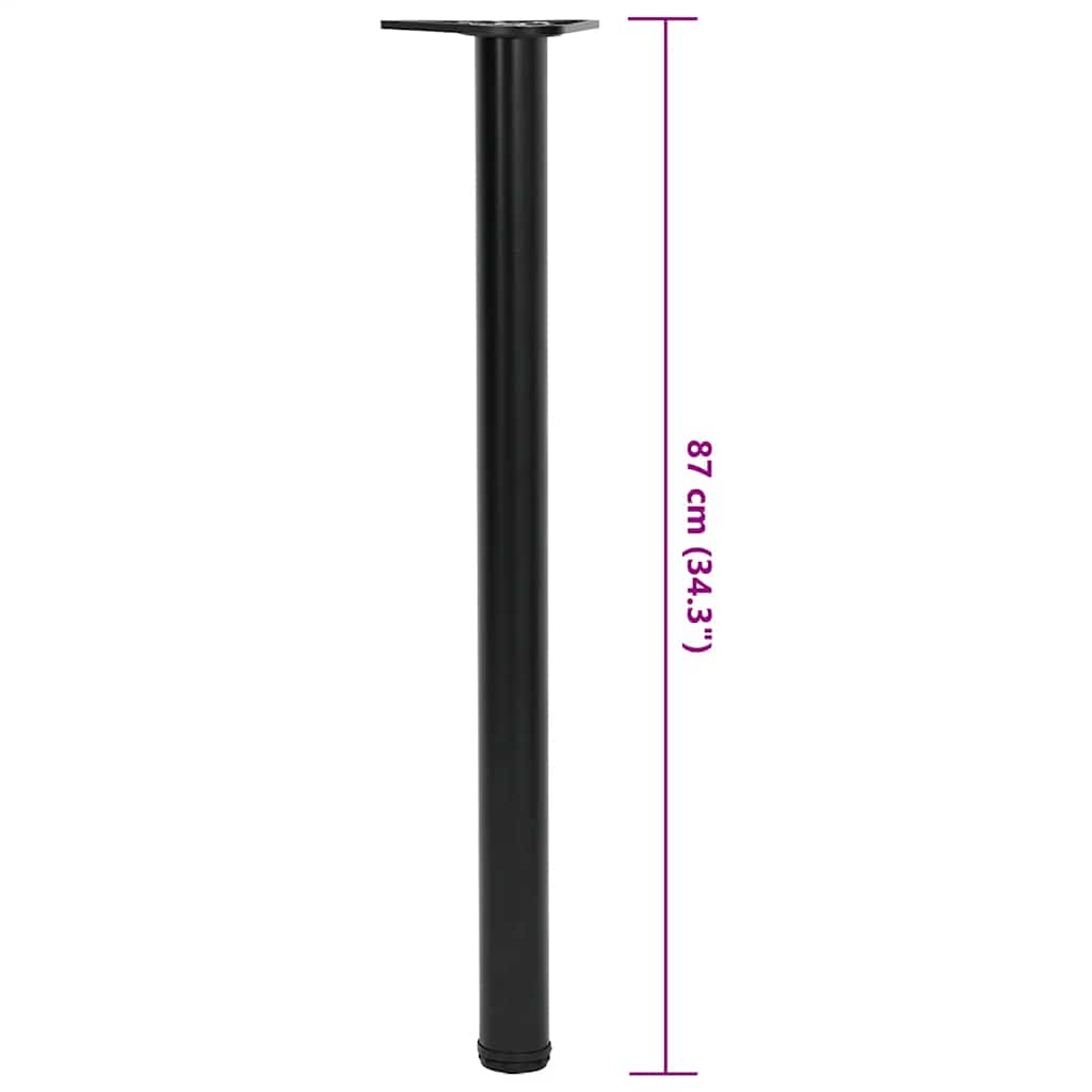 4 pieds de table réglables en hauteur 870 mm Noir - XIOS