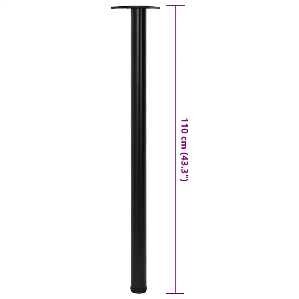 4 pieds de table réglables en hauteur Noir 1100 mm - XIOS
