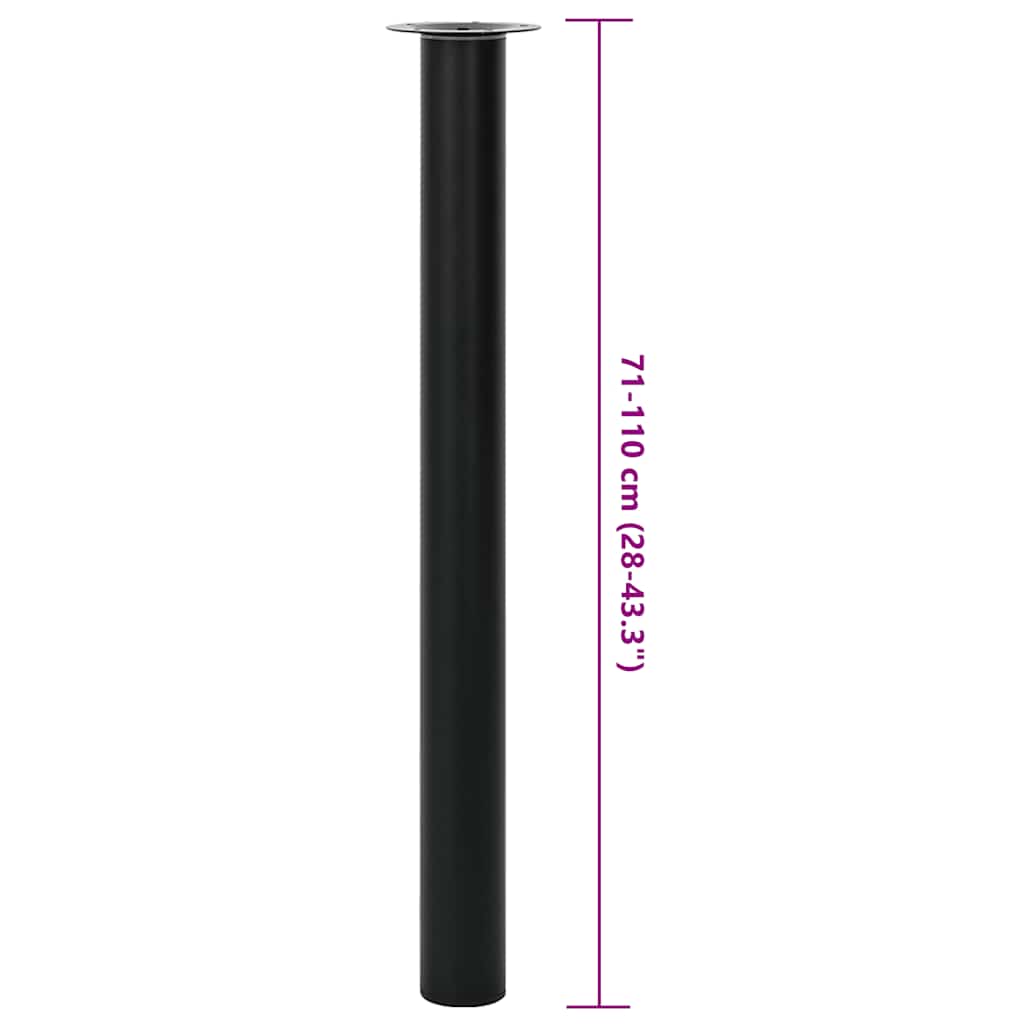 Pied de table télescopique 2 pcs Noir 710 mm - 1100 mm - XIOS