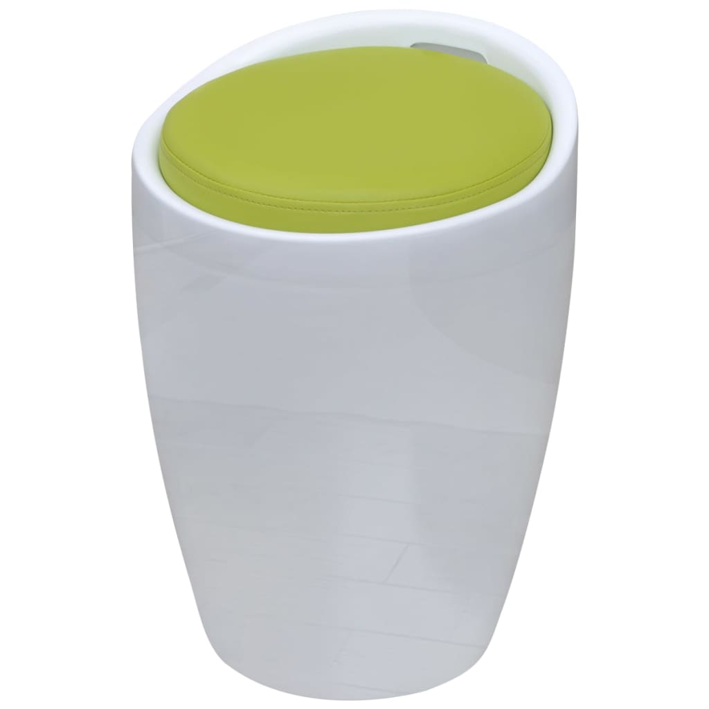 Tabouret Blanc et vert Similicuir - XIOS