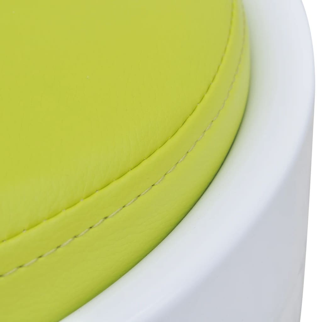 Tabouret Blanc et vert Similicuir - XIOS