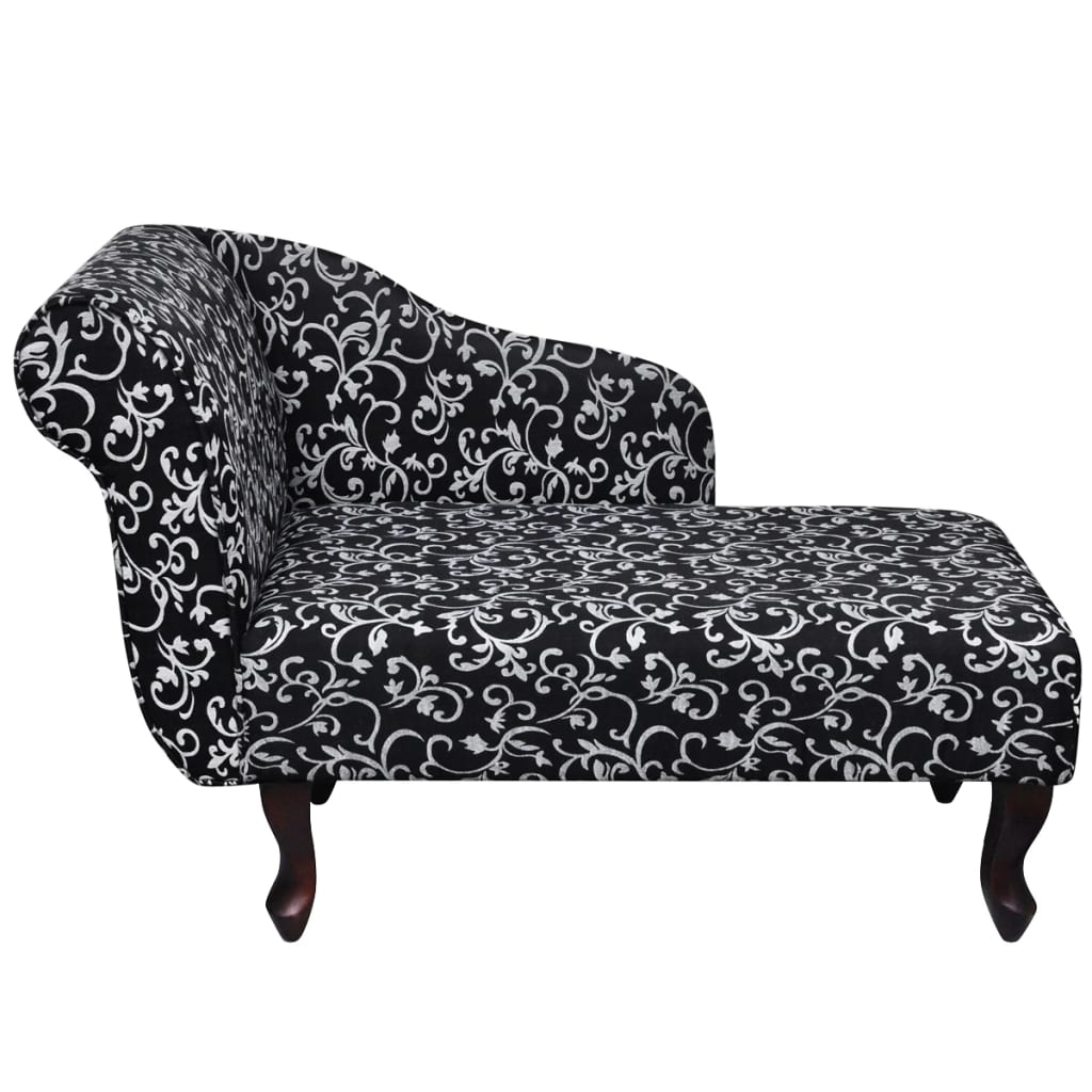 Chaise longue Noir et blanc Tissu - XIOS