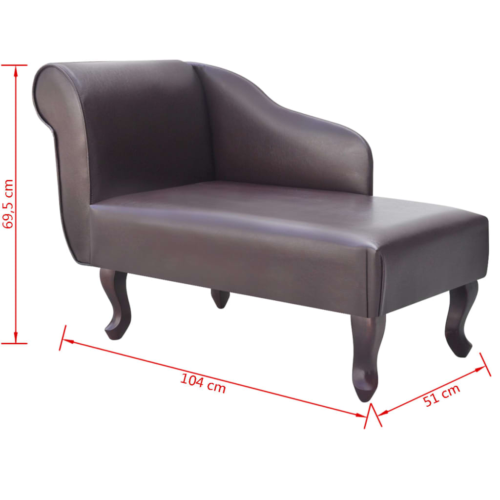 Chaise longue Marron Similicuir - XIOS