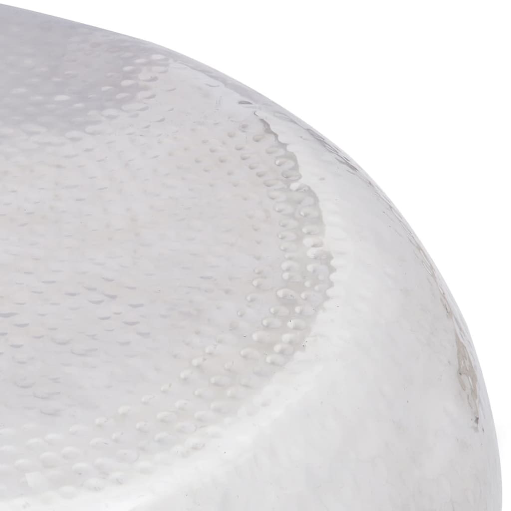 Table basse martelée en aluminium Argenté - XIOS