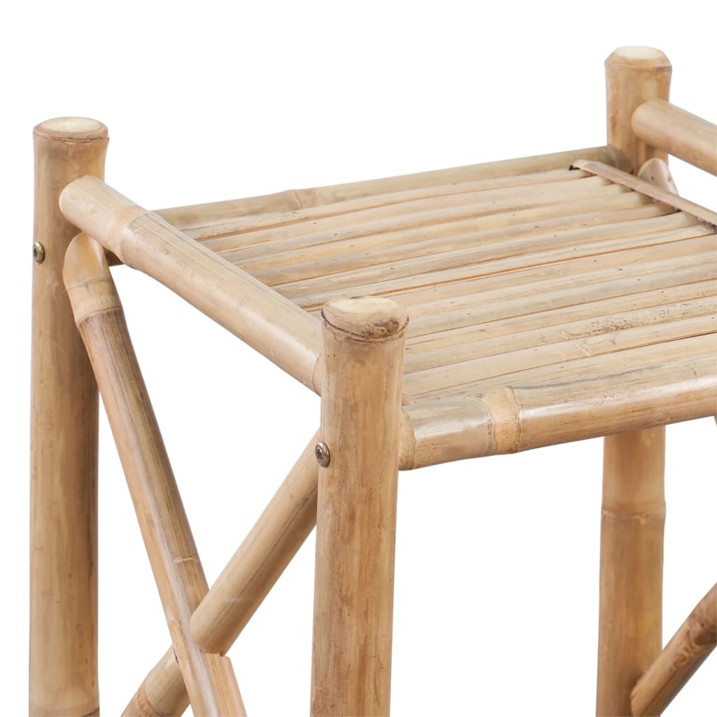 Étagère à 4 niveaux carré bambou - XIOS