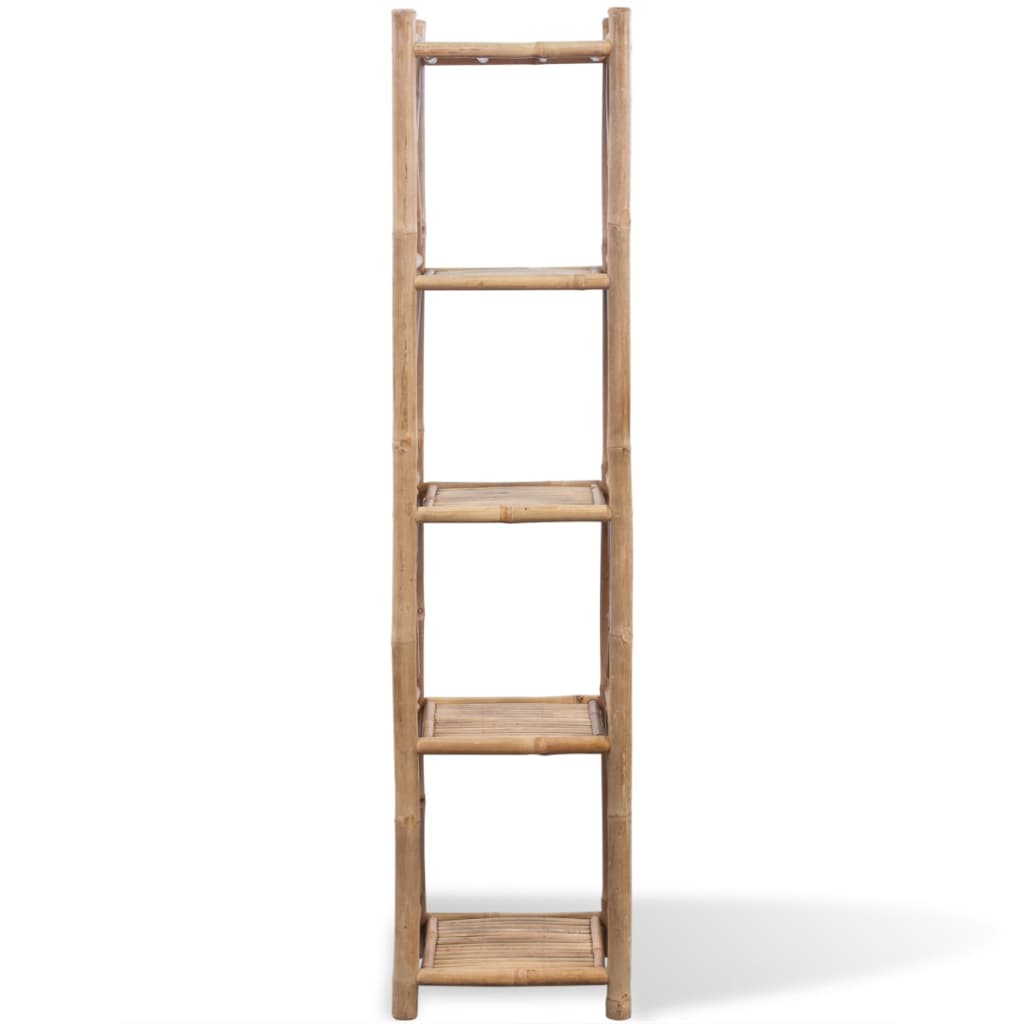 Étagère à 5 niveaux carré bambou - XIOS