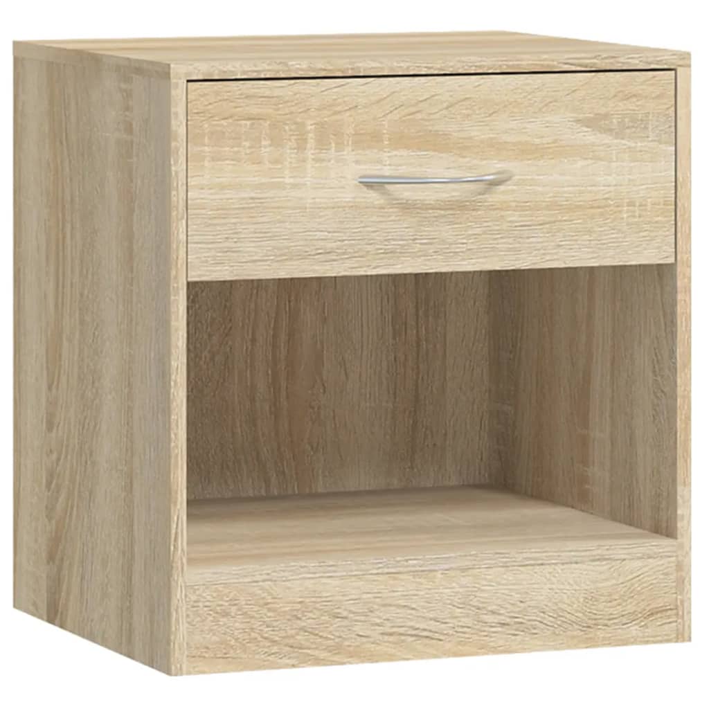 Table de chevet 2 pcs avec tiroir Couleur de chêne - XIOS