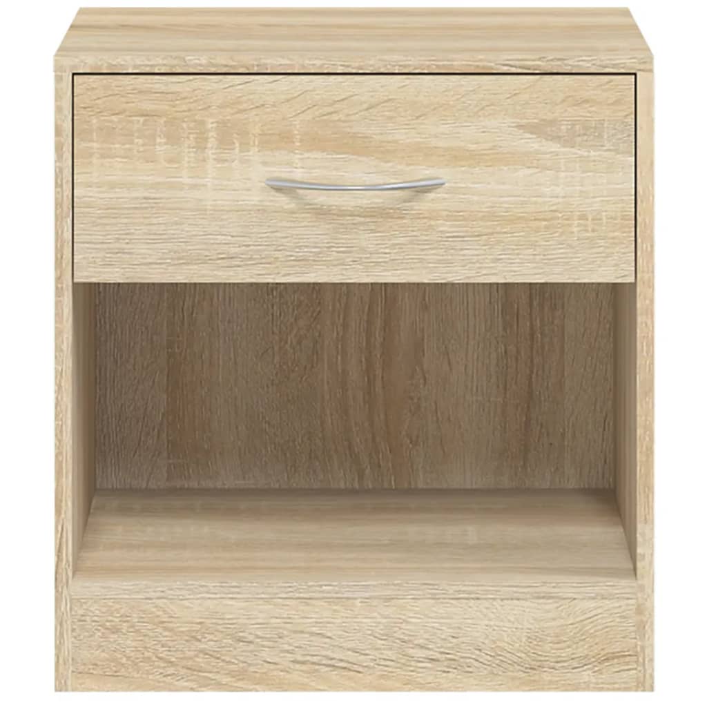 Table de chevet 2 pcs avec tiroir Couleur de chêne - XIOS