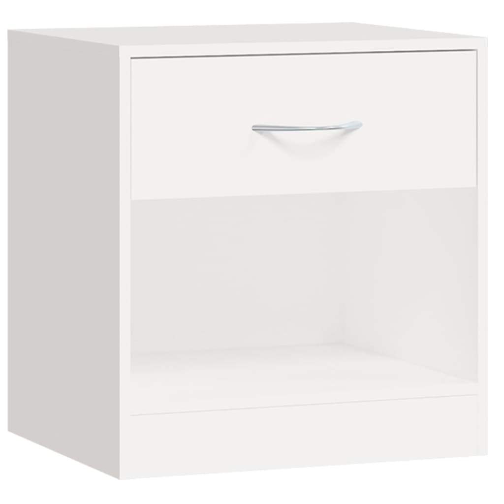 Table de chevet 2 pcs avec tiroir Blanc - XIOS