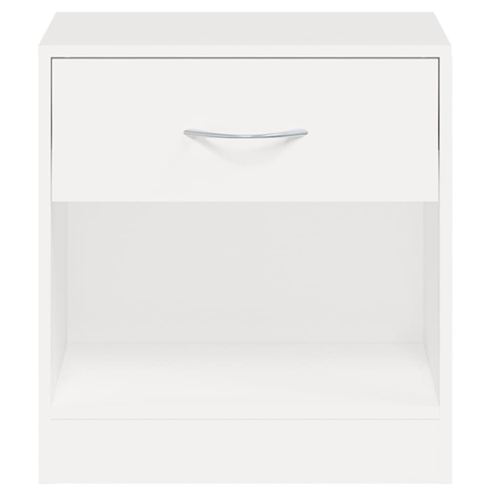 Table de chevet 2 pcs avec tiroir Blanc - XIOS