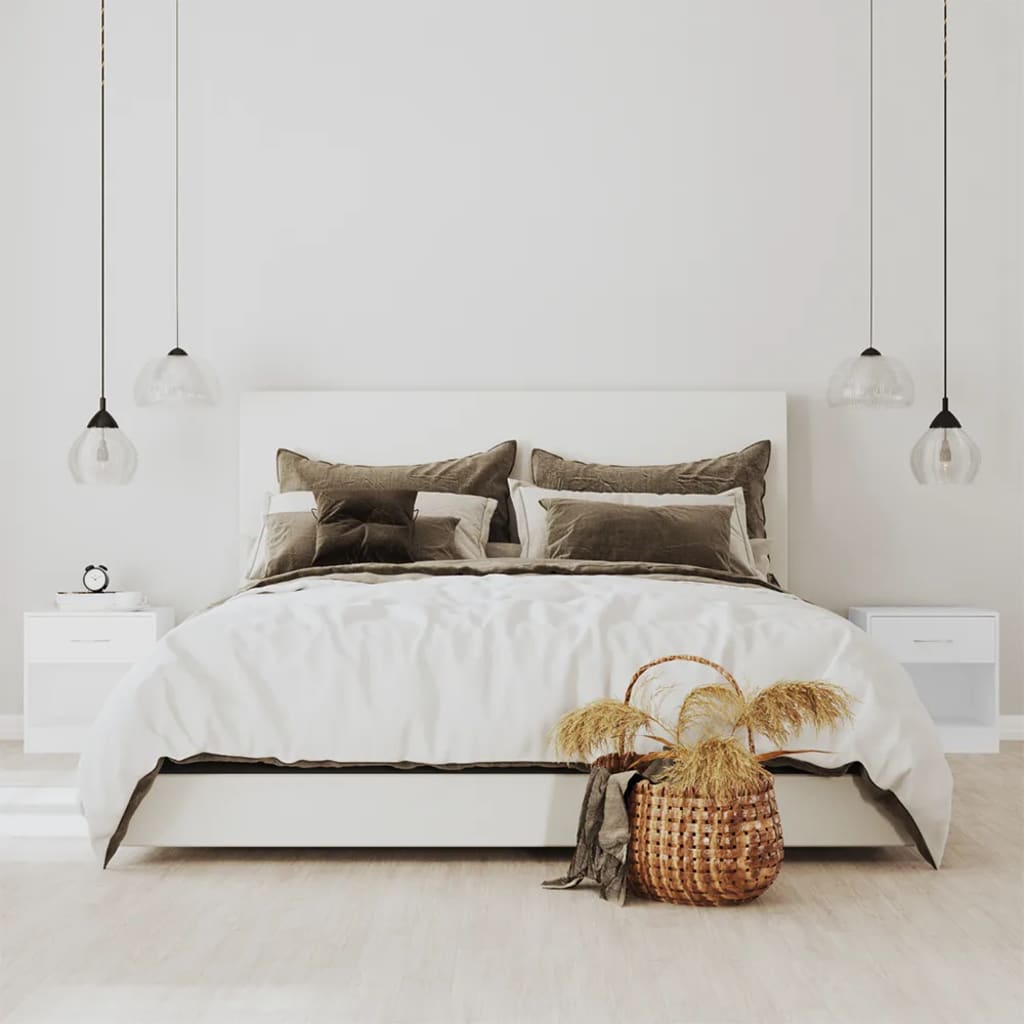 Table de chevet 2 pcs avec tiroir Blanc - XIOS