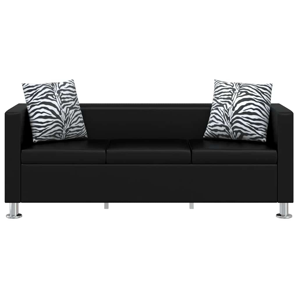 Jeu de canapé à 2 places et à 3 places et fauteuil Noir - XIOS