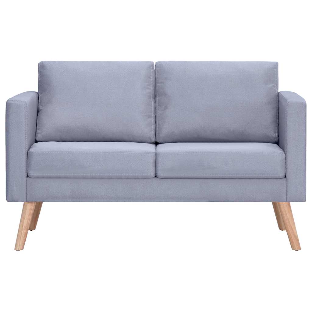 Ensemble de canapés à 2 places et à 3 places Tissu Gris clair - XIOS
