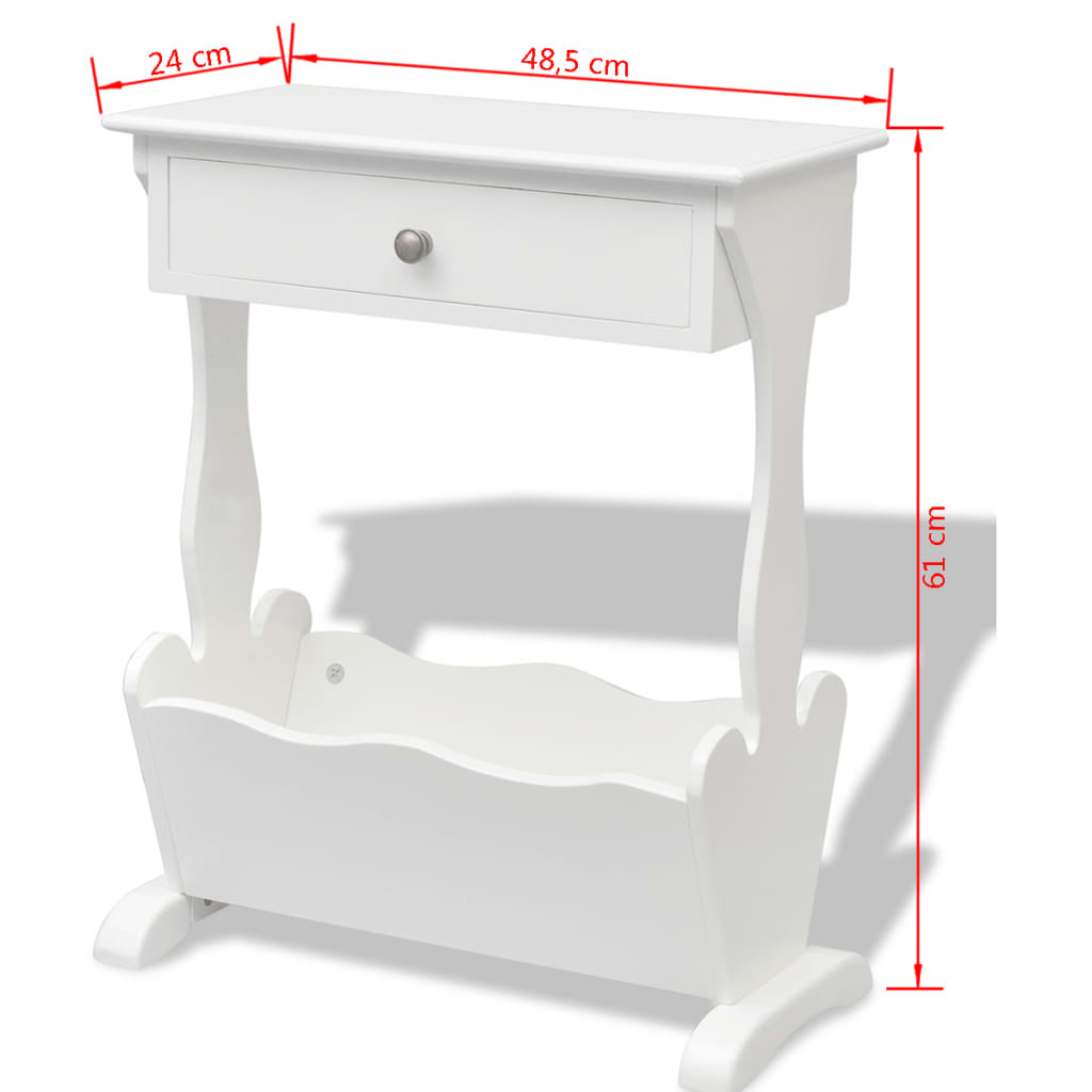 Porte-revues Melrose Blanc - XIOS
