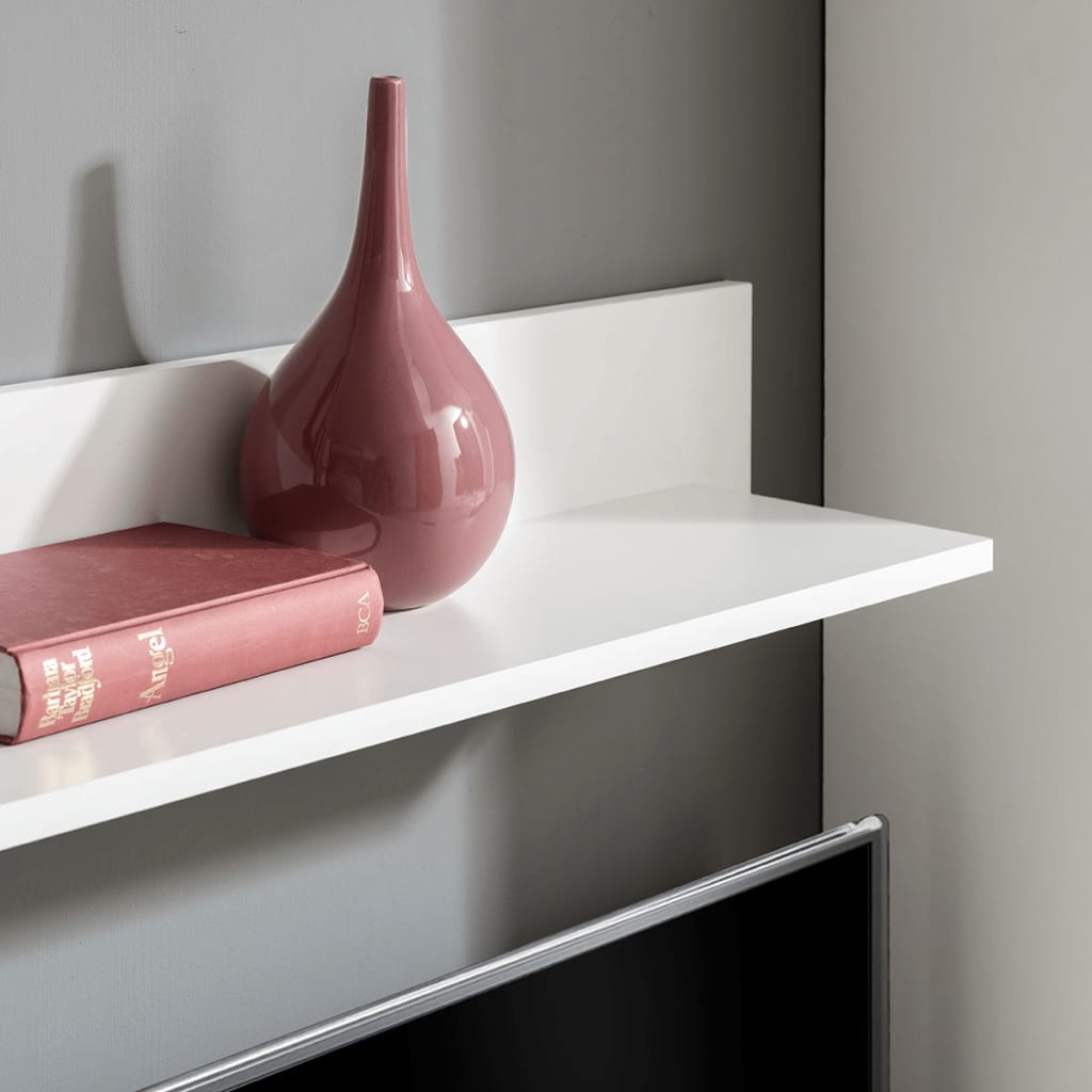 Meuble TV à vitrine murale avec lumière LED 4 pcs noir - XIOS