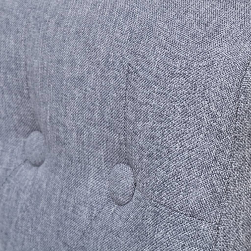 Chaises à manger lot de 4 gris clair tissu - XIOS