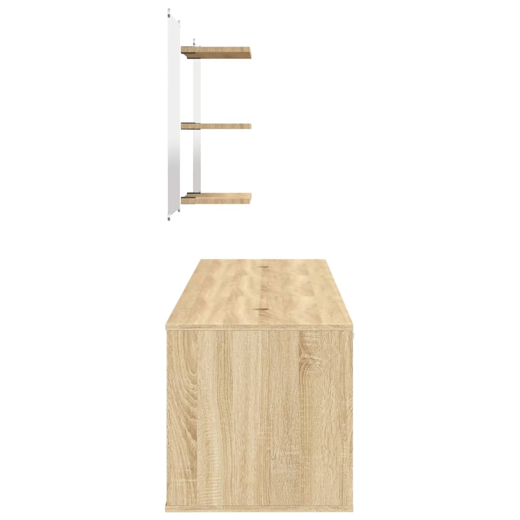 Ensemble de meubles salle de bain 6 pcs chêne bois d'ingénierie