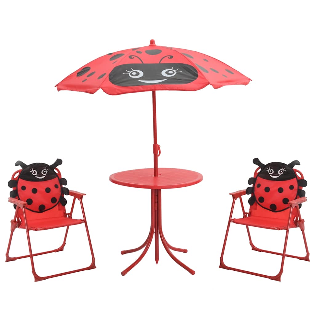 Jeu de bistro avec parasol pour enfants 3 pcs Rouge - XIOS