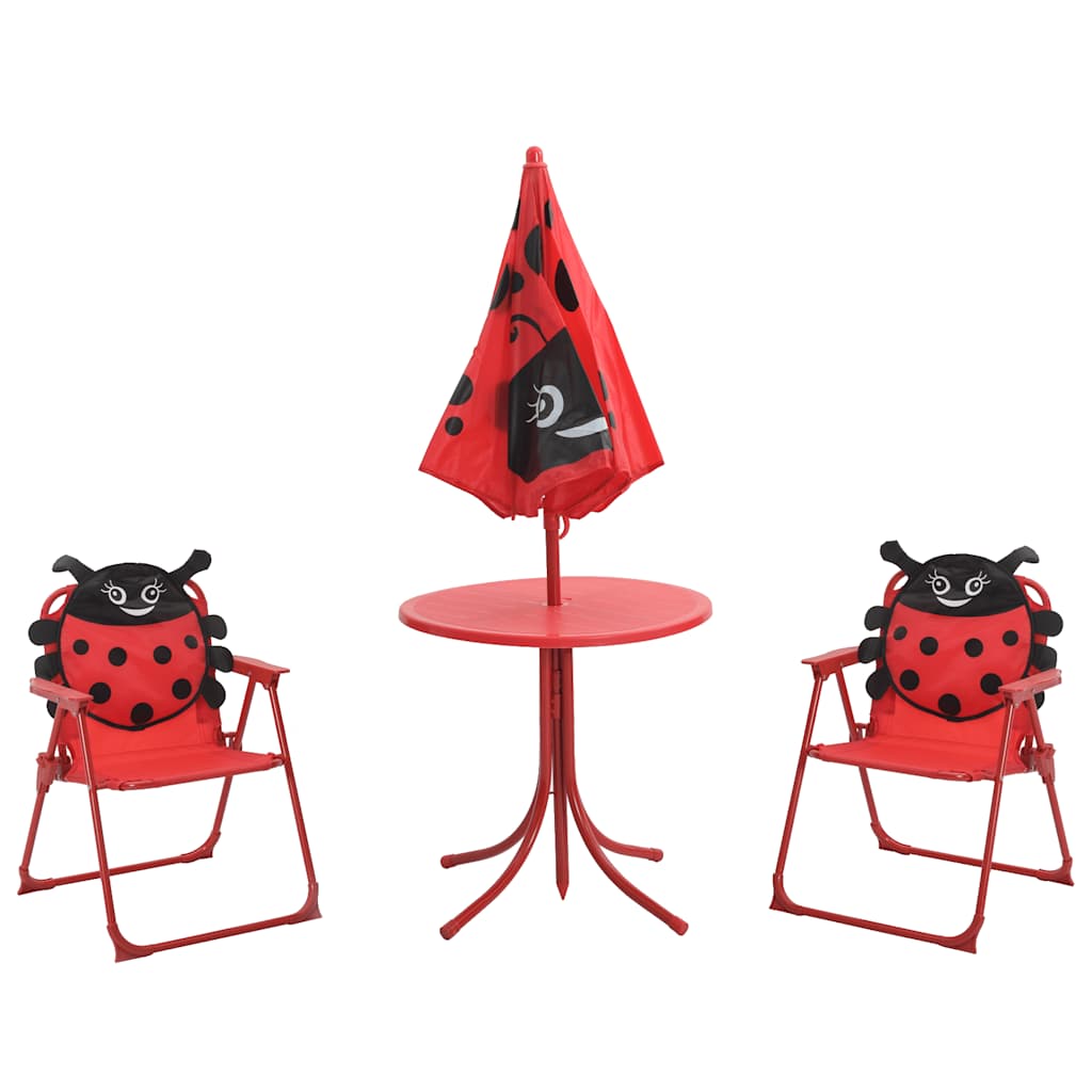 Jeu de bistro avec parasol pour enfants 3 pcs Rouge - XIOS