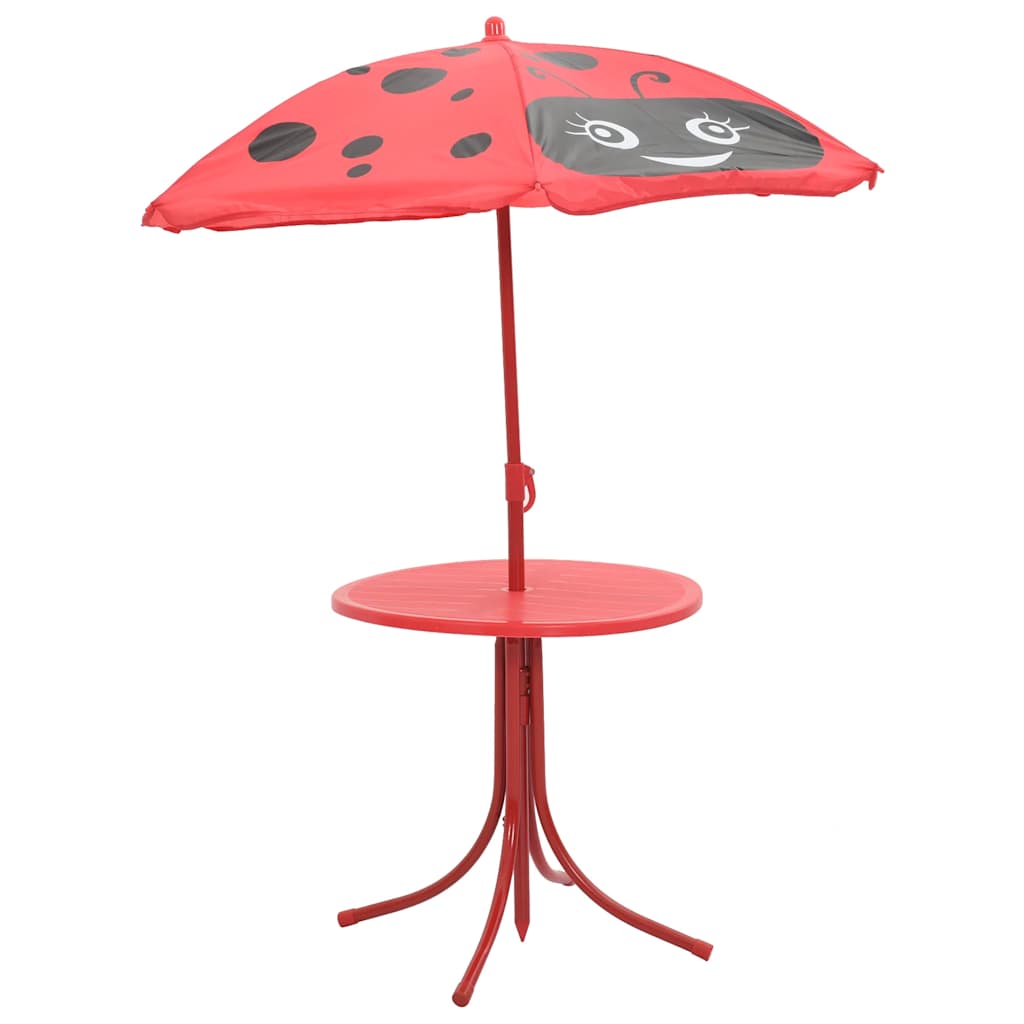 Jeu de bistro avec parasol pour enfants 3 pcs Rouge - XIOS