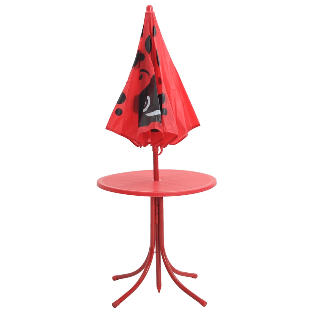Jeu de bistro avec parasol pour enfants 3 pcs Rouge - XIOS